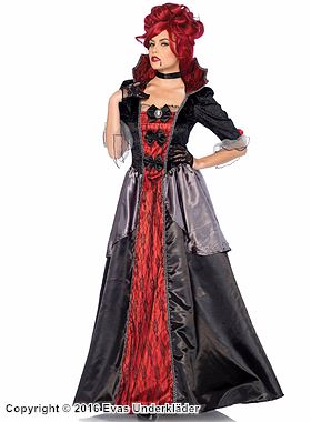 Mina Harker from Dracula, costume dress, ruffles, bows, lace inlay